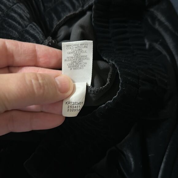 J.Jill 2X Black Wearever Collection Velour Wide Leg Pull-on Pants with Pockets - Picture 9 of 9